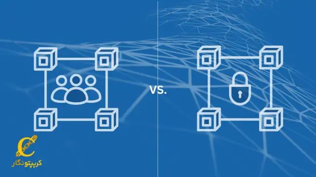 مقایسه بلاکچین_های عمومی و خصوصی از نظر امنیت و میزان خطرات سایبری