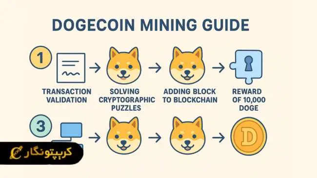 فرایند استخراج دوج کوین
