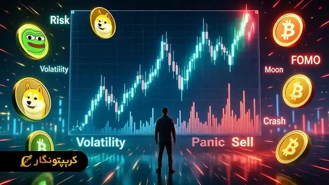اصطلاحات رایج در دنیای میم کوین ها که هر معامله گری باید بداند؛ واژه نامه میم کوین ها اصطلاحات مربوط به ریسک و نوسان