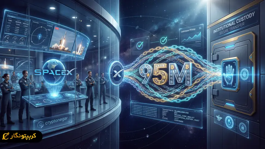 انتقال ۹۵ میلیون دلاری بیت کوین اسپیس ایکس!