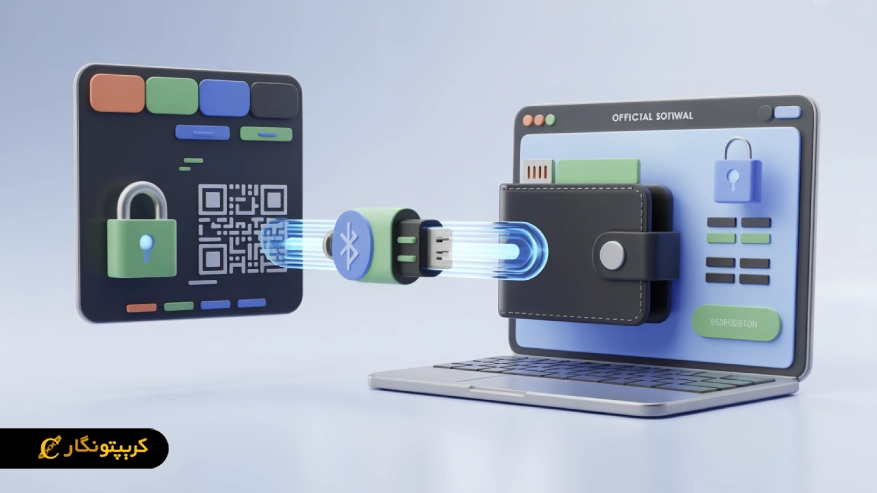 اتصال کیف پول سخت افزاری به نرم افزار