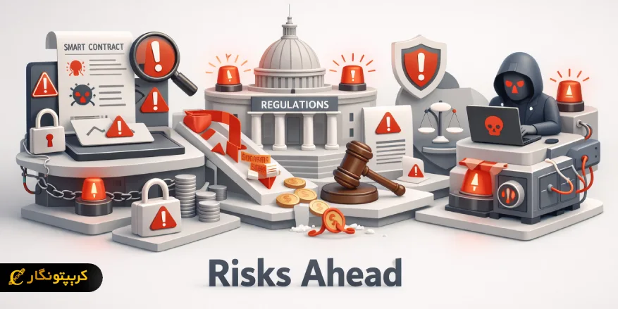 چالشها و ریسکهای احتمالی DeFi در سال ۲۰۲۶