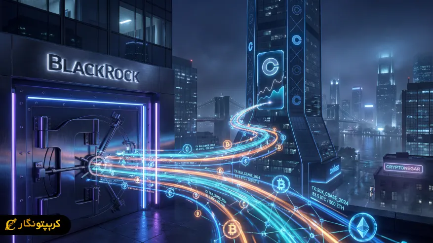 انتقال سنگین بیت کوین و اتریوم بلک راک به کوین بیس