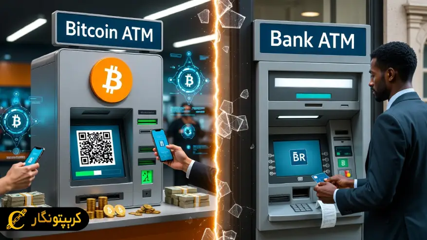 تفاوت دستگاه خودپرداز بیت کوین با خودپرداز بانکی