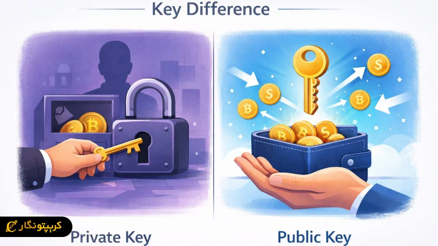 تفاوت کلید عمومی و کلید خصوصی
