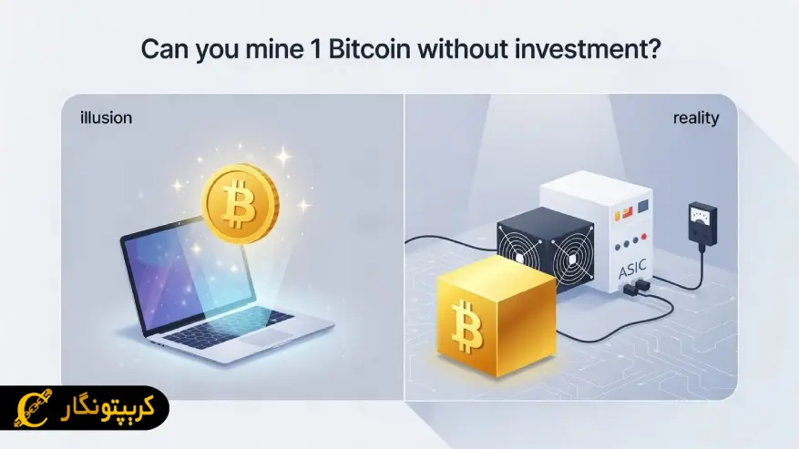 استخراج یک بیت کوین بدون سرمایه گذاری