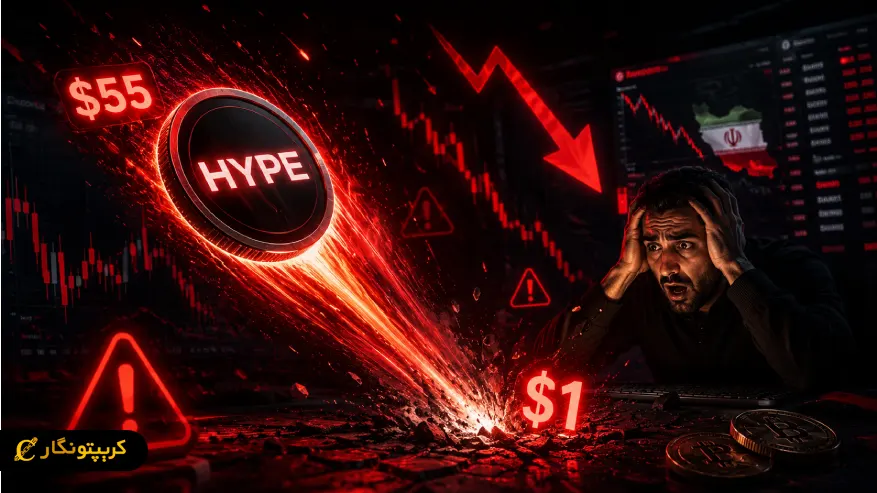 تحلیل تکان دهنده ارز دیجیتال HYPE - از ۵۵ دلار تا یک دلار؟