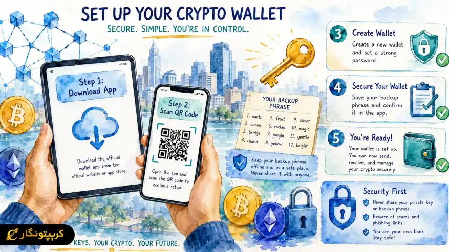آموزش نصب کیف پول ارز دیجیتال روی اندروید