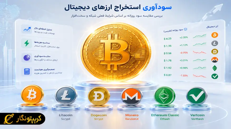 سودآوری استخراج ارزهای دیجیتال