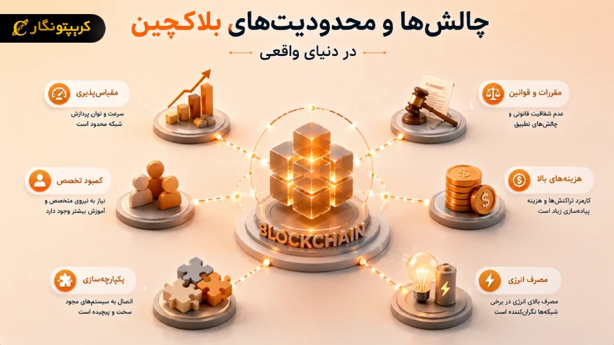چالش ها و محدودیت های بلاکچین در دنیای واقعی