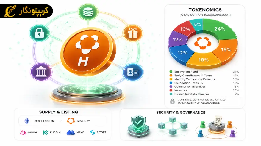 کاربردها و وضعیت توزیع توکن H