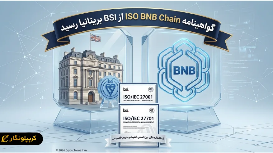 گواهینامه ISO BNB Chain از BSI بریتانیا رسید 