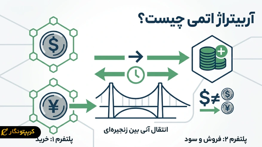 آربیتراژ اتمی چیست؟ راهنمای کامل کسب سود از اختلاف قیمت در دیفای