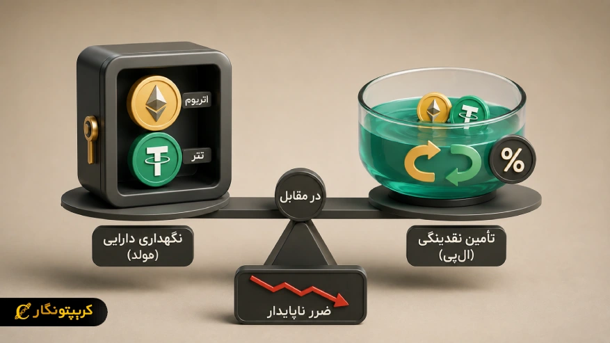 مقایسه ضرر ناپایدار با نگهداری دارایی