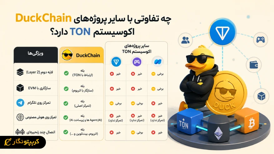 DuckChain چه تفاوتی با سایر پروژه های اکوسیستم TON دارد؟