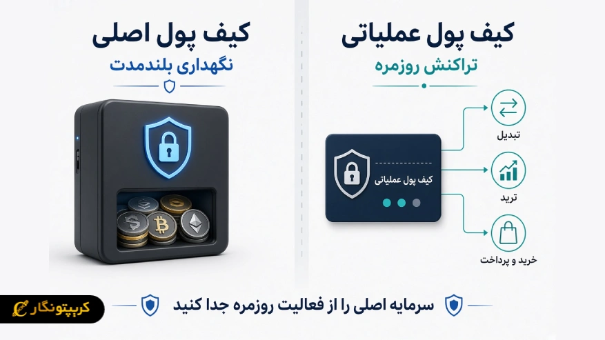 تفکیک کیف پول اصلی و کیف پول عملیاتی