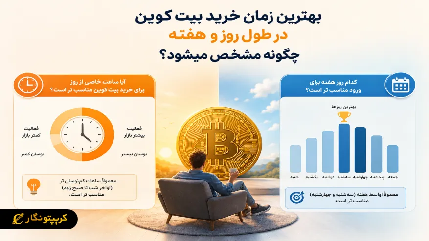 بهترین زمان خرید بیت کوین در طول روز و هفته