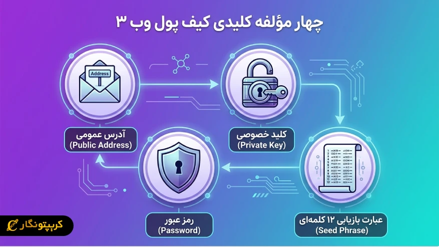 مولفه های کلیدی کیف پول وب 3