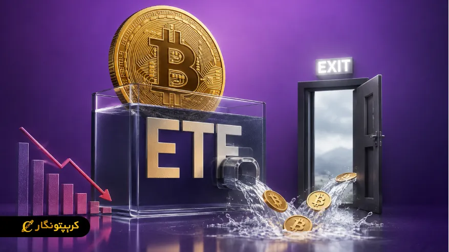 پیام خروج سرمایه از ETF بیت کوین