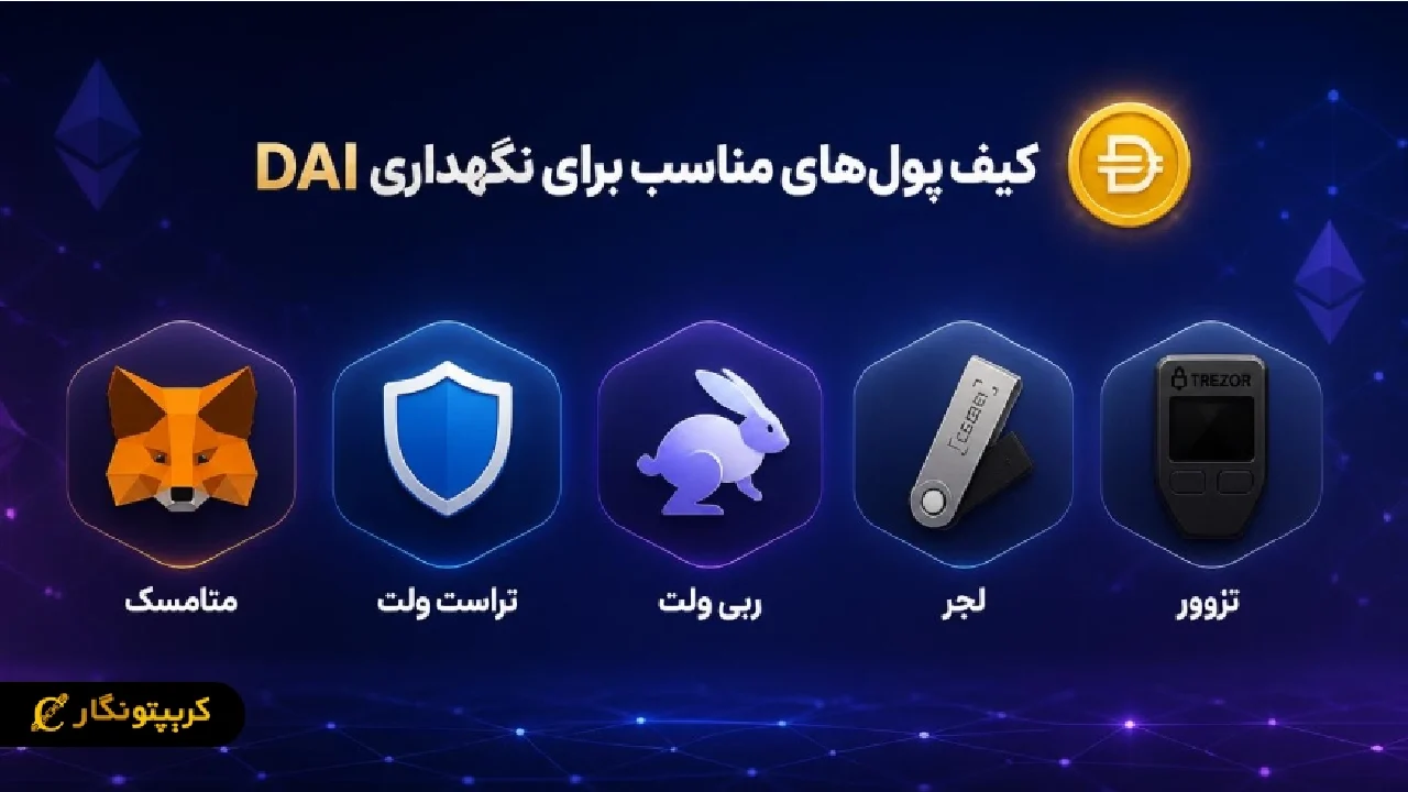کیف پول های مناسب برای نگهداری استیبل کوین دای