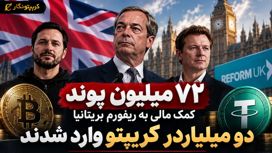 کمک مالی ریفورم به ۷۲ میلیون پوند رسید؛ ماجرای دو میلیاردر کریپتو