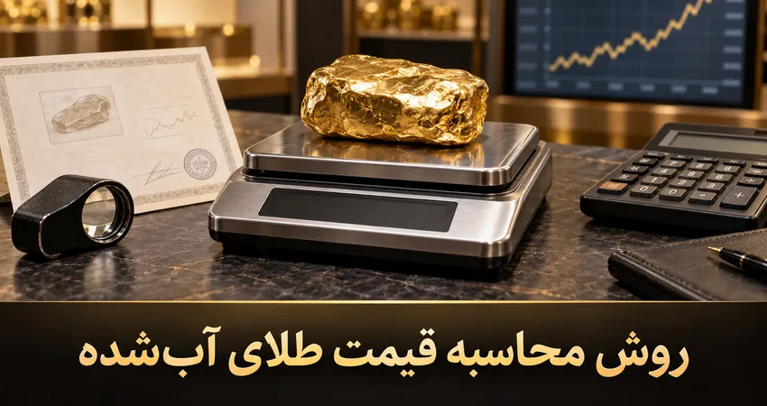روش محاسبه قیمت طلای آب‌شده؛ فرمول دقیق و مثال کاربردی