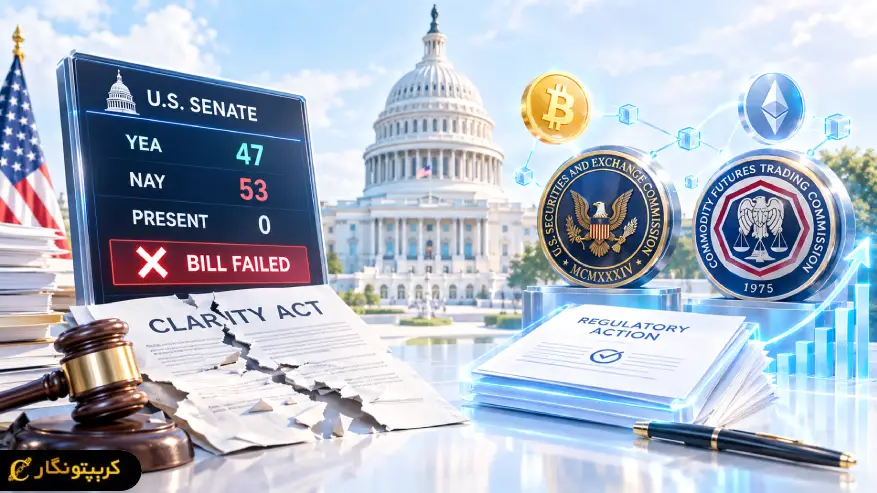 شکست قانون CLARITY؛ واکنش تهاجمی SEC و CFTC!