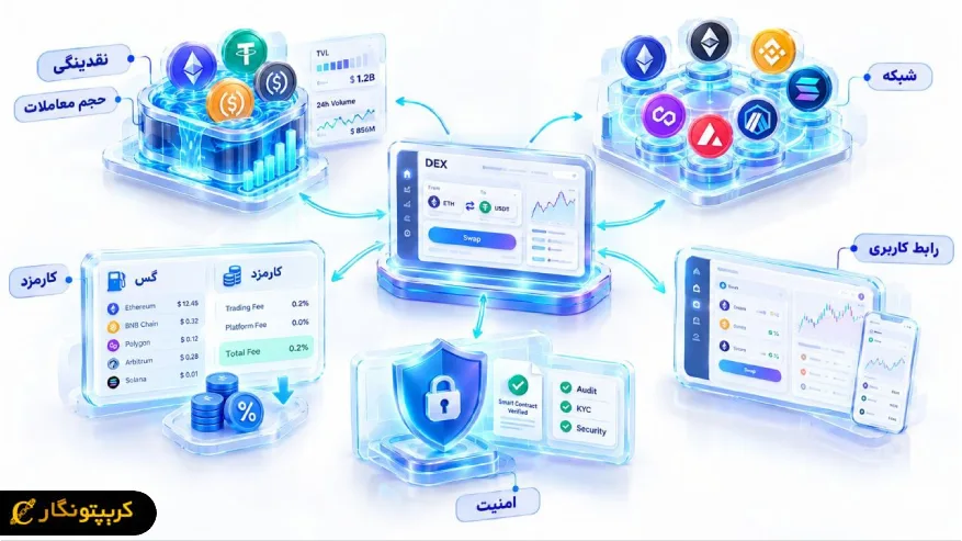 دکس تریدینگ و معیارهای انتخاب DEX