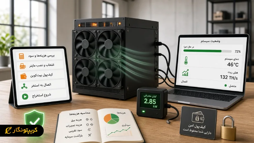 مراحل استخراج بیت کوین