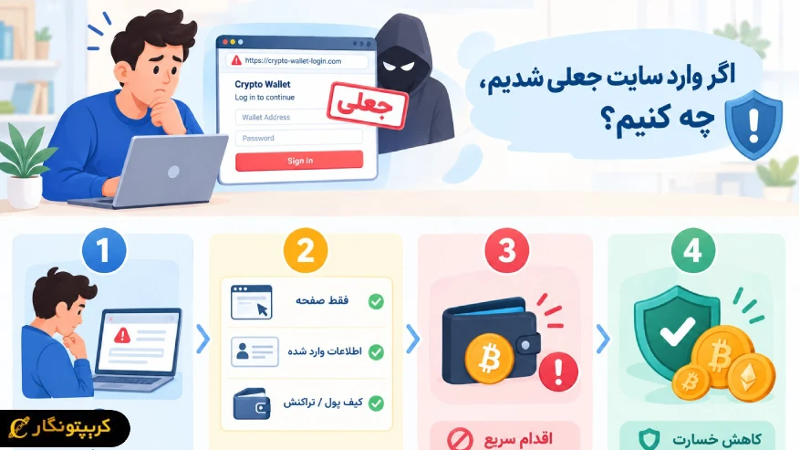 اقدامات امنیتی بعد از ورود به سایت جعلی در تایپو اسکواتینگ