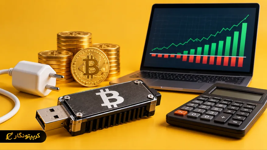 محاسبه درآمد و هزینه برق ماینر USB بیت کوین