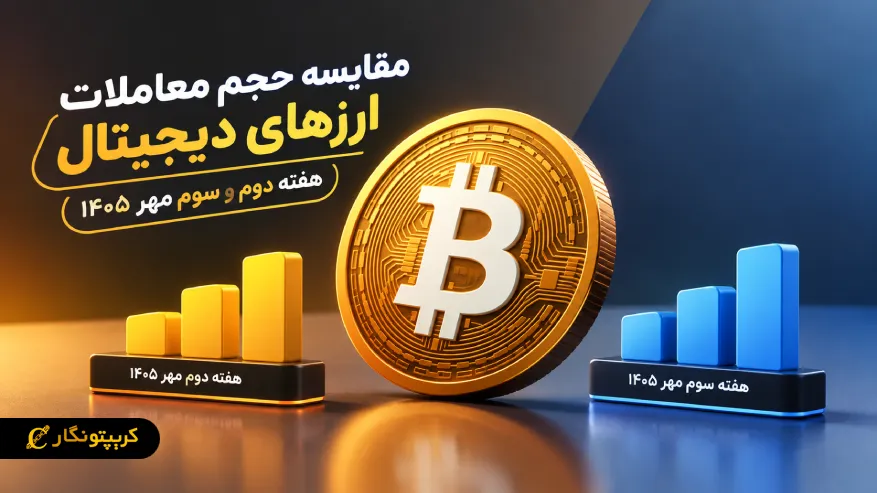 مقایسه حجم معاملات ارزهای دیجیتال در هفته سوم و دوم مهر ۱۴۰۵